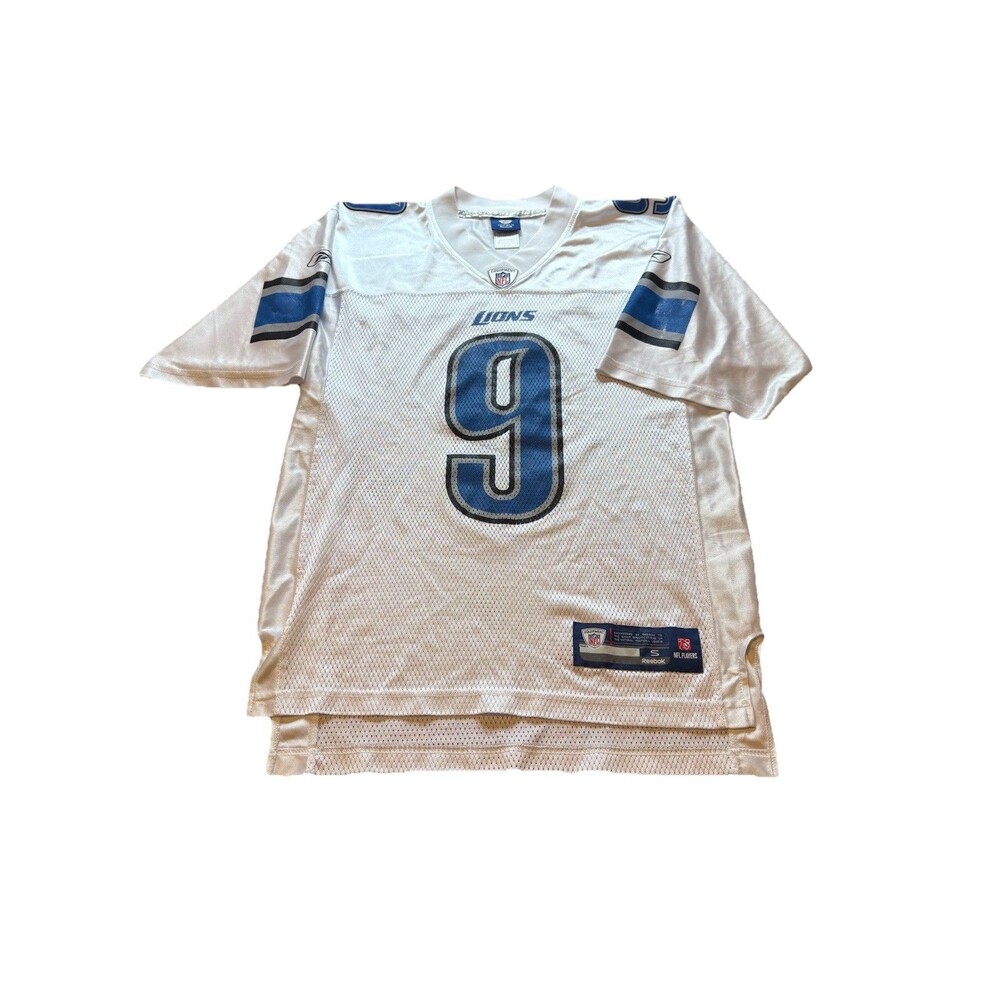 Vintage Reebok NFL Detroit Lions Matthew Stafford #9 Jersey Men's Small White
